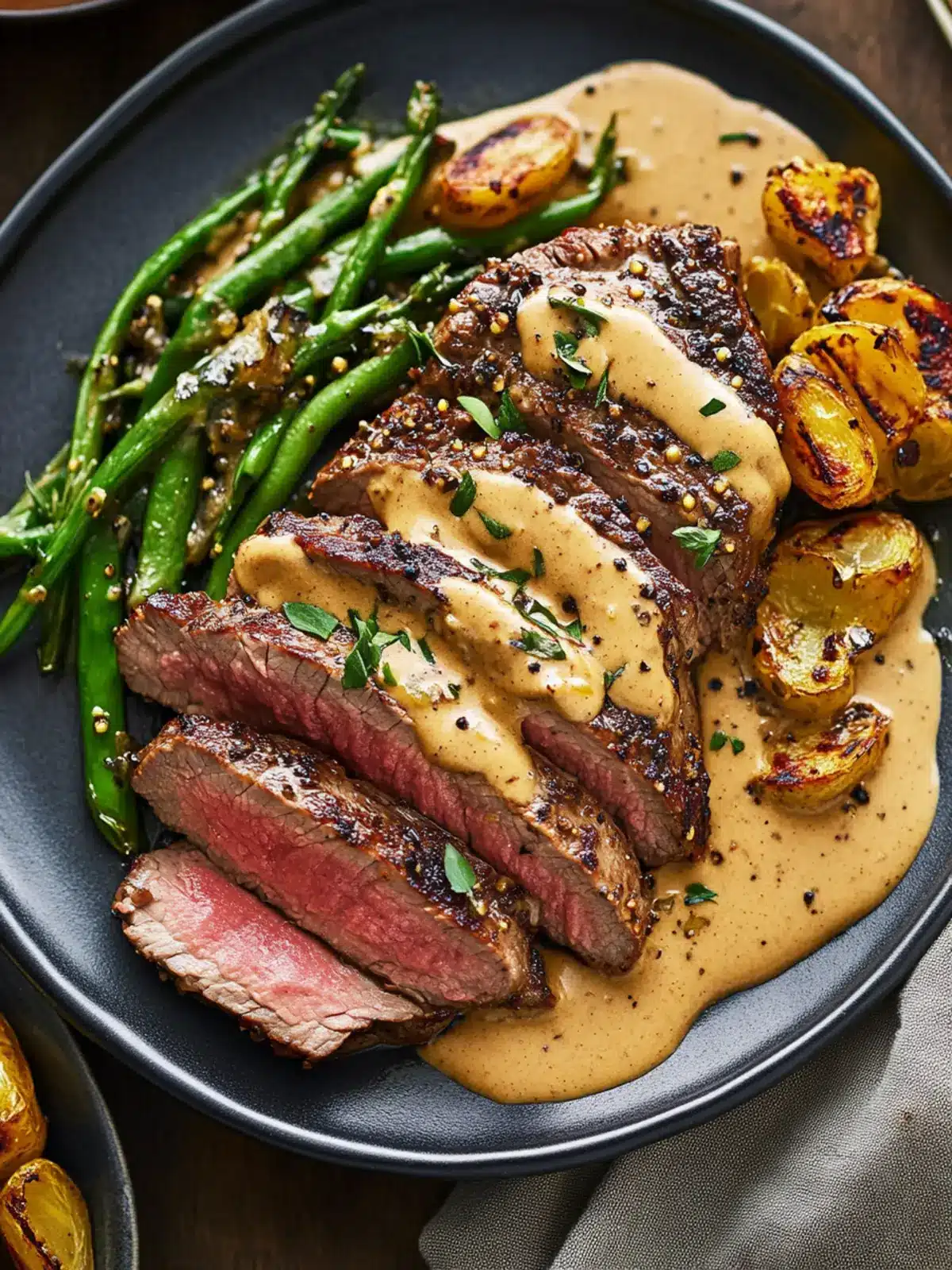 Sirloin and Mustard Shallot Cream Sauce: Weeknight Gourmet Delight 2 Sirloin and Mustard Shallot Cream Sauce