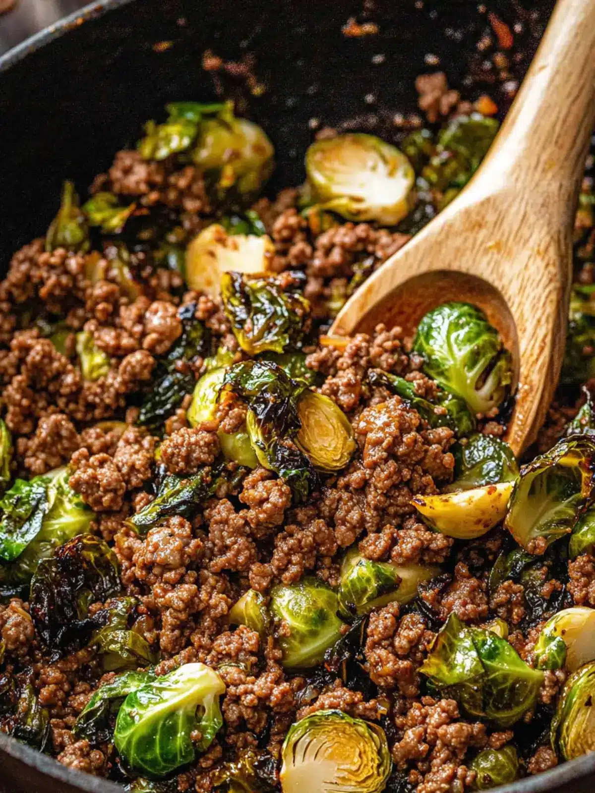 Sweet Chili Ground Beef and Brussels Sprouts for Quick Bliss 3 Ground Beef and Brussels Sprouts