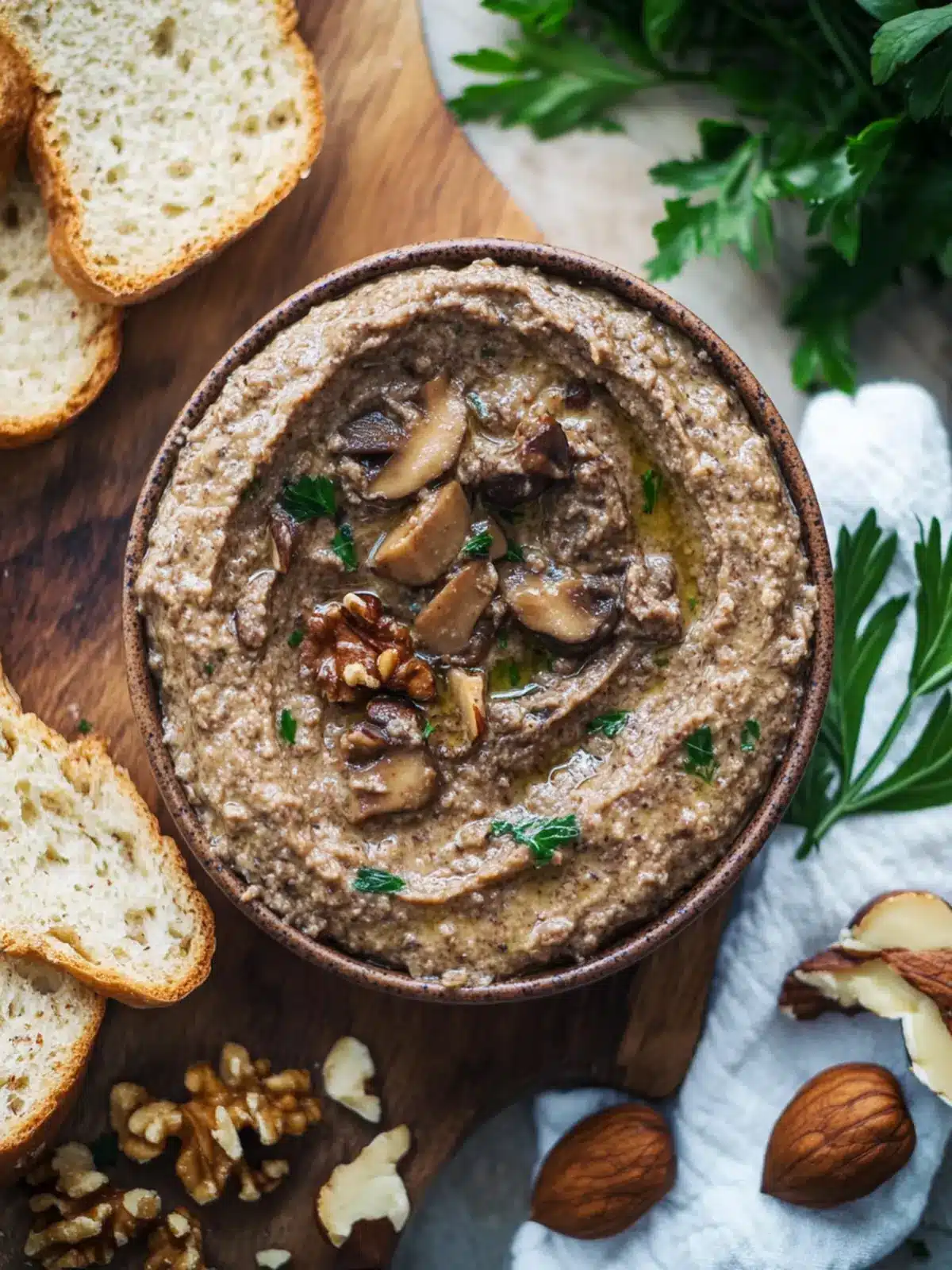 Mushroom Walnut P¢t : Irresistibly Creamy Vegan Delight 3 Mushroom Walnut Pate