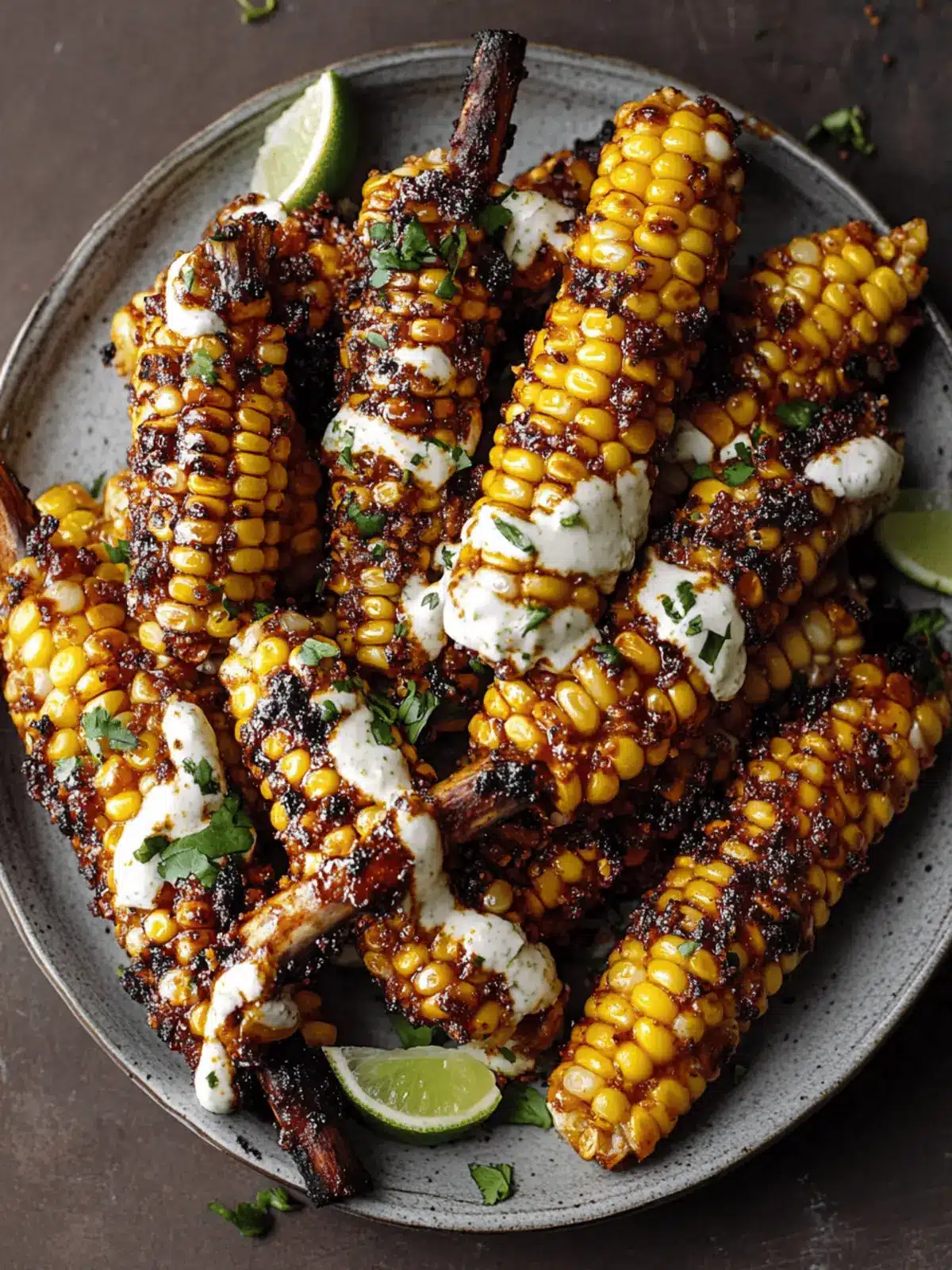 Delicious Corn Ribs with Aleppo Chili Butter & Zesty Cream Cheese 3 Corn Ribs with Aleppo Chili Butter & Lime Zest Cream Cheese
